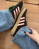 Tênis Gazelle Marrom com Rosa Feminino