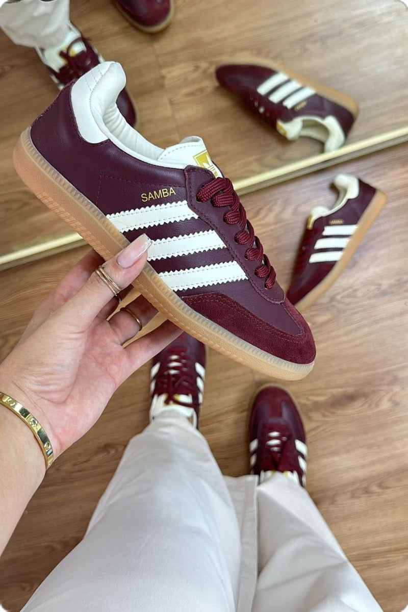Tênis Adidas Samba OG - Bordô e Bege