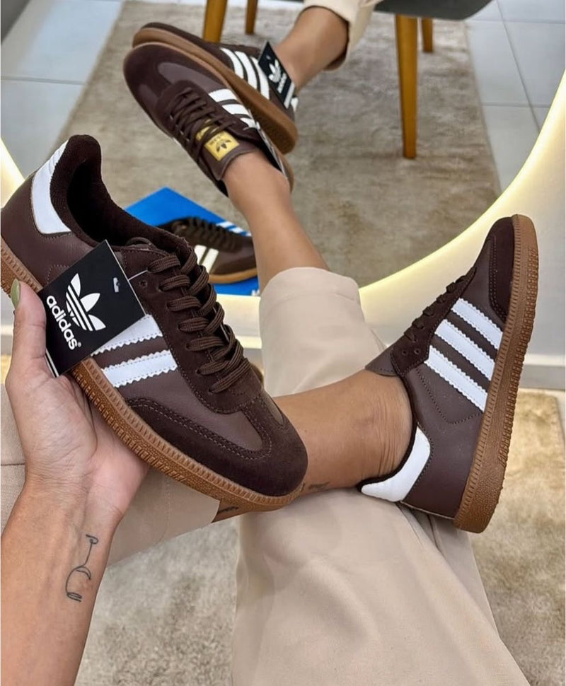 Tênis Adidas Samba OG - Marrom e Bege