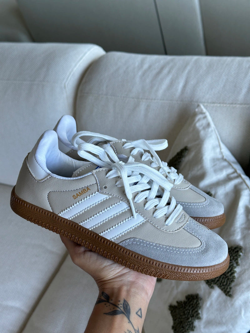 Tênis Adidas Samba OG - Bege/Branco